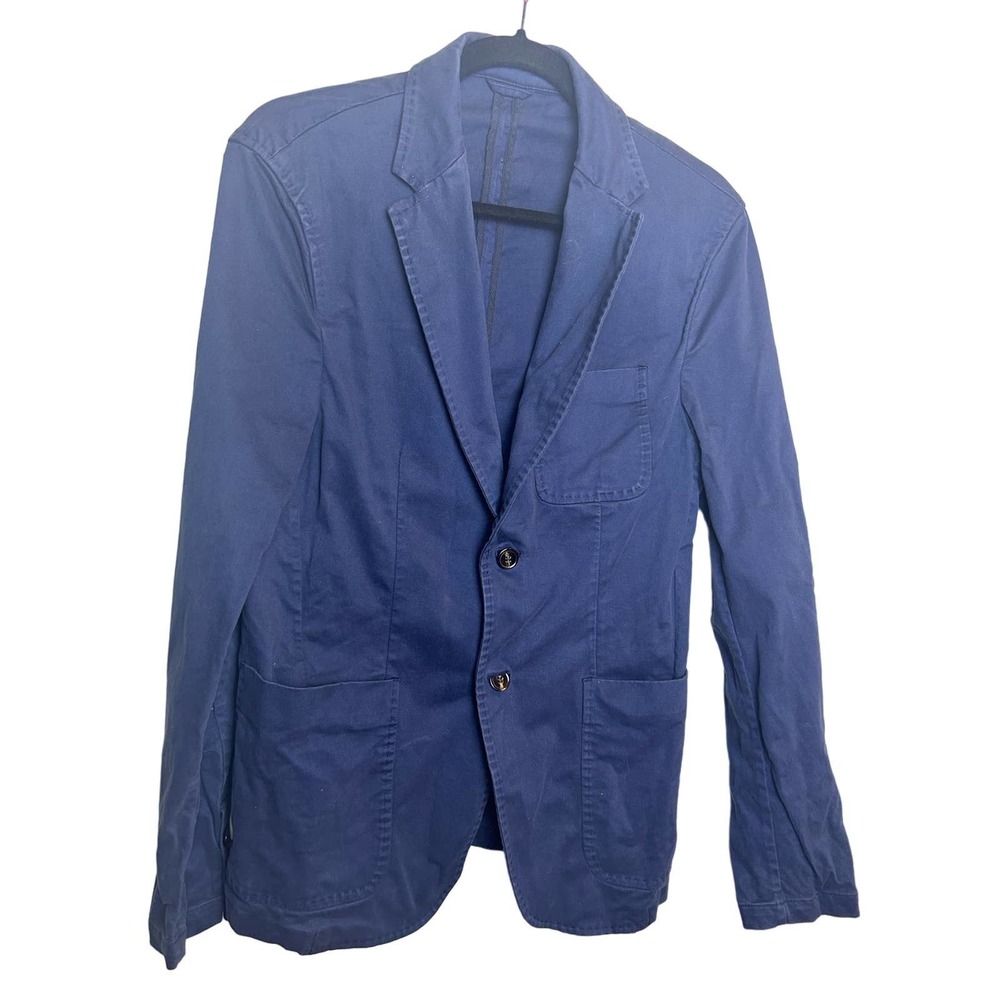 Michael Kors Men Blue Blazer Size 38R Navy Dyed Preppy Classic